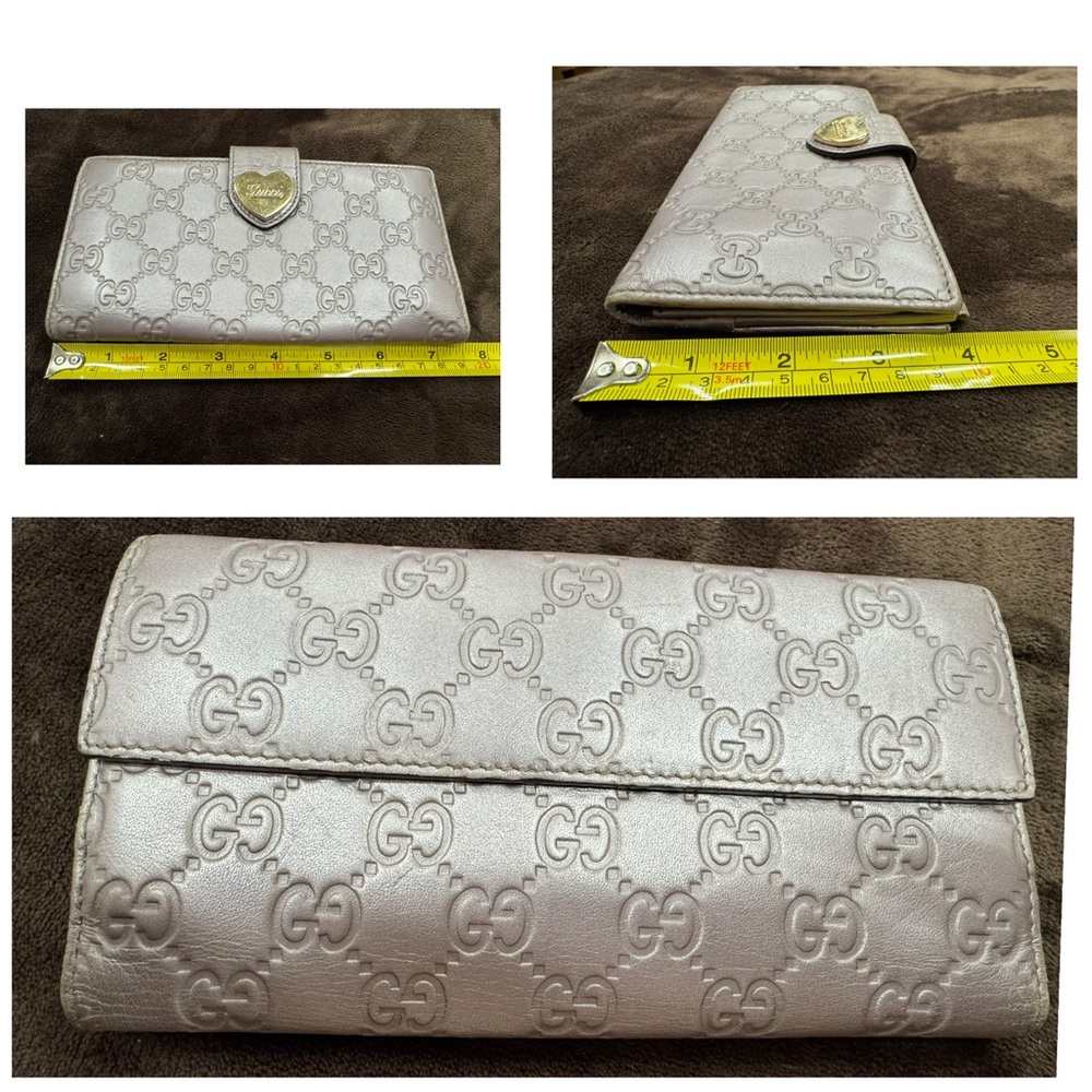 Gucci Women's Metallic Pink calf leather Wallet EUC - Picture 10 of 10